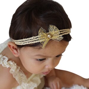 gold headband for baby girl