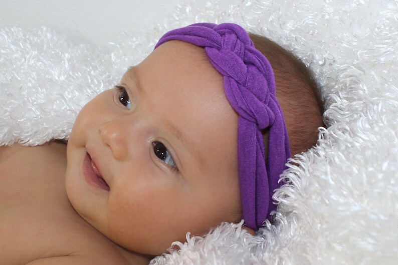 Baby Knot Headband Braid Headband Purple Headband Purple Headband Infant Headbands Celtic Knot Headband Toddler Headband