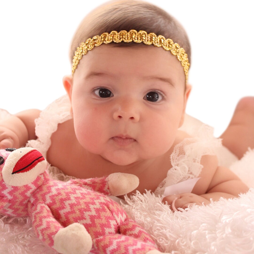 Gold Headband Baby, Gold Headband, Toddler Headband, Infant Headbands, Baby Headband, Baby