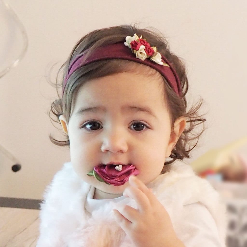 baby burgundy headband