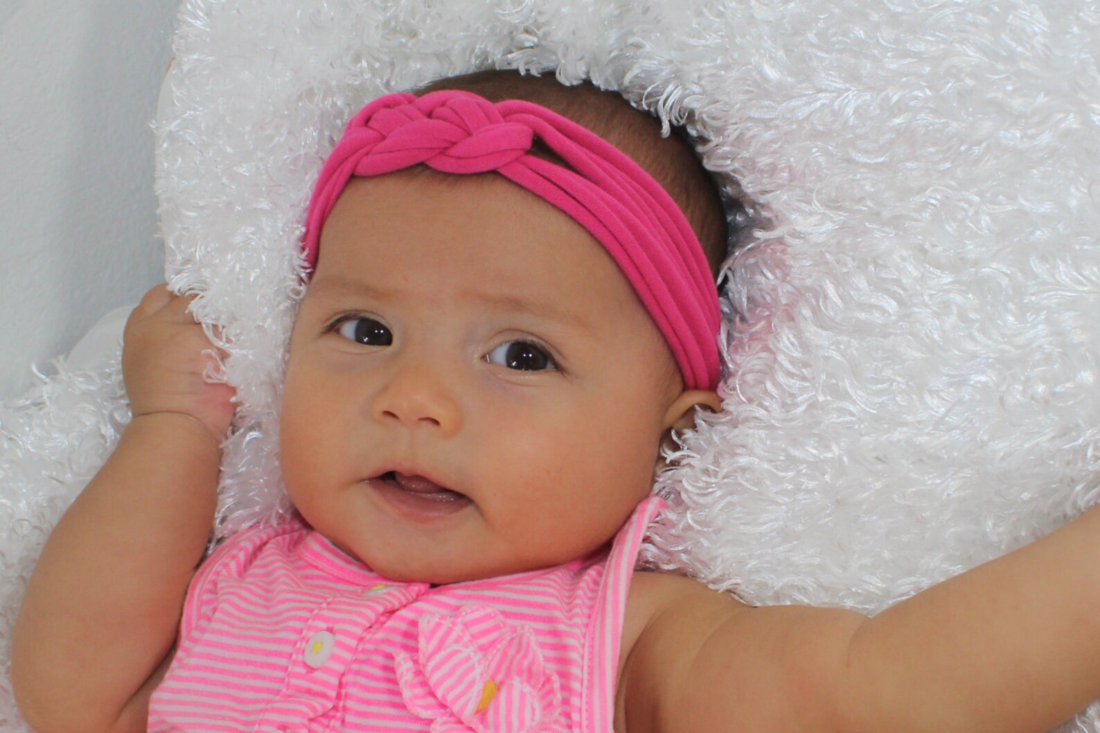 Baby Girl Headband Knot Headband Pink Headband Infant Etsy