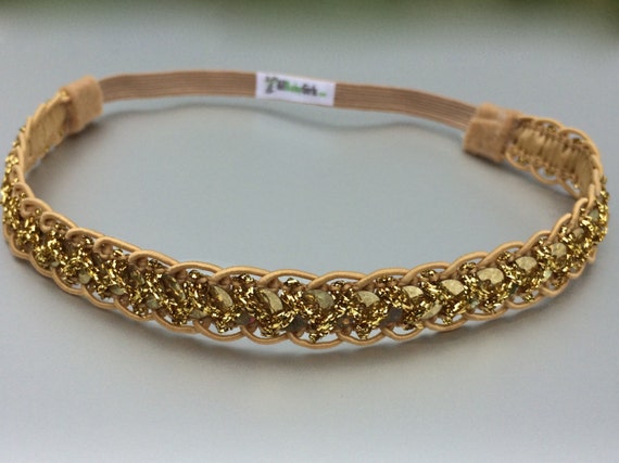 gold baby headband