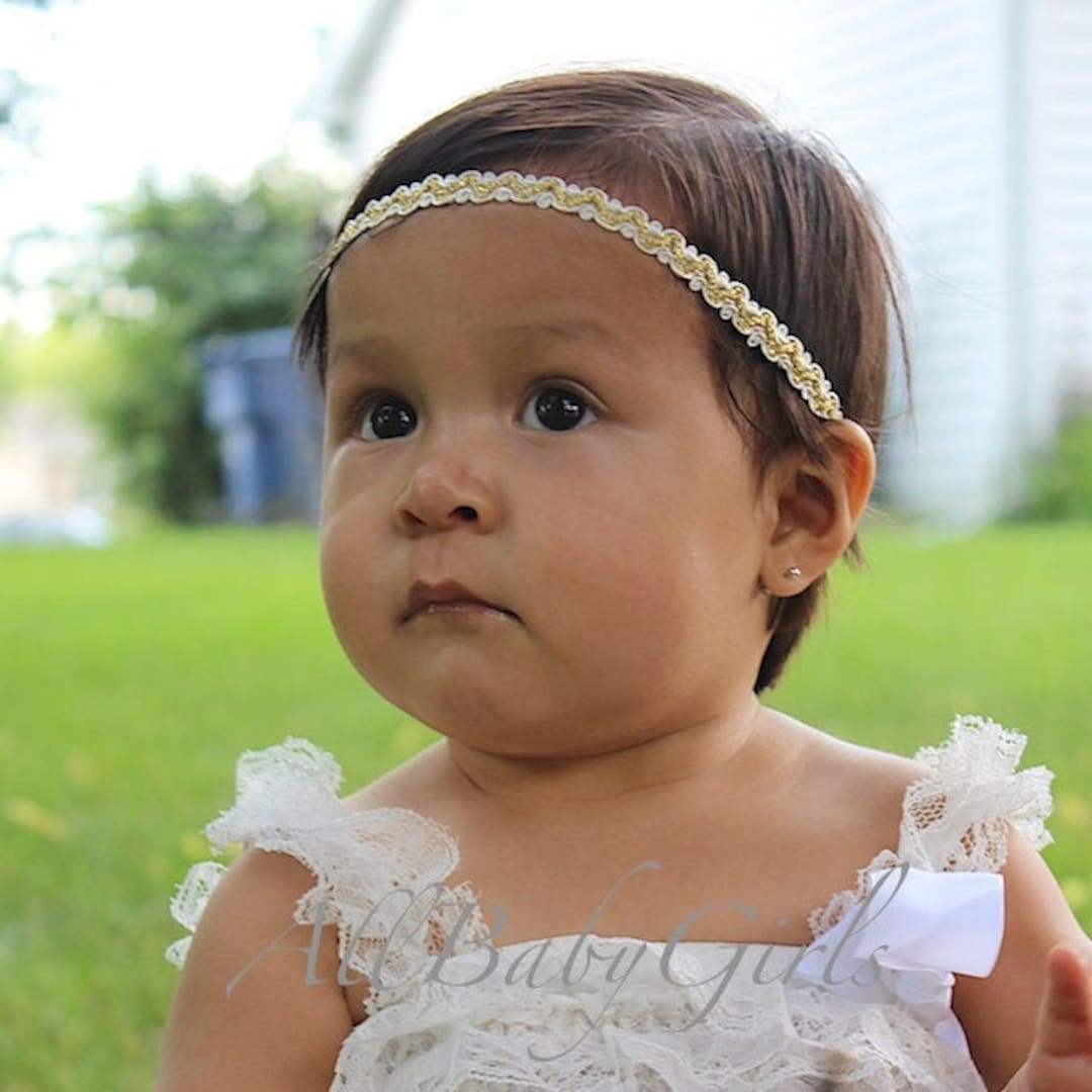 Baptism Headband Baby Headpiece Baby Headband Infant Etsy
