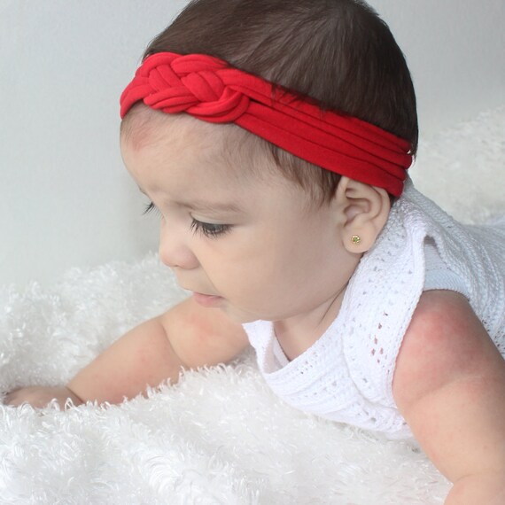 red baby headwrap