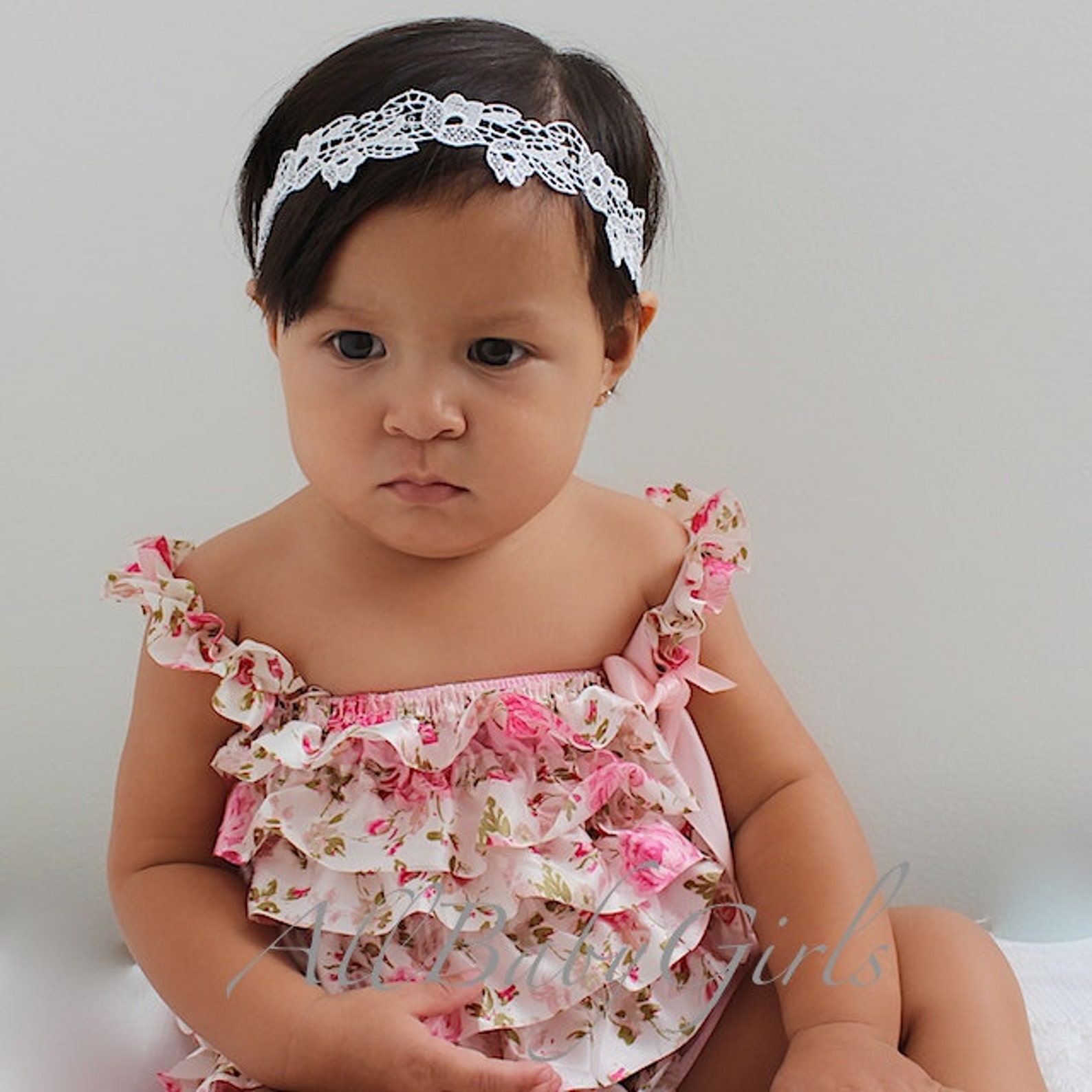 Christening Headband White Headband Lace Headband Baby Etsy