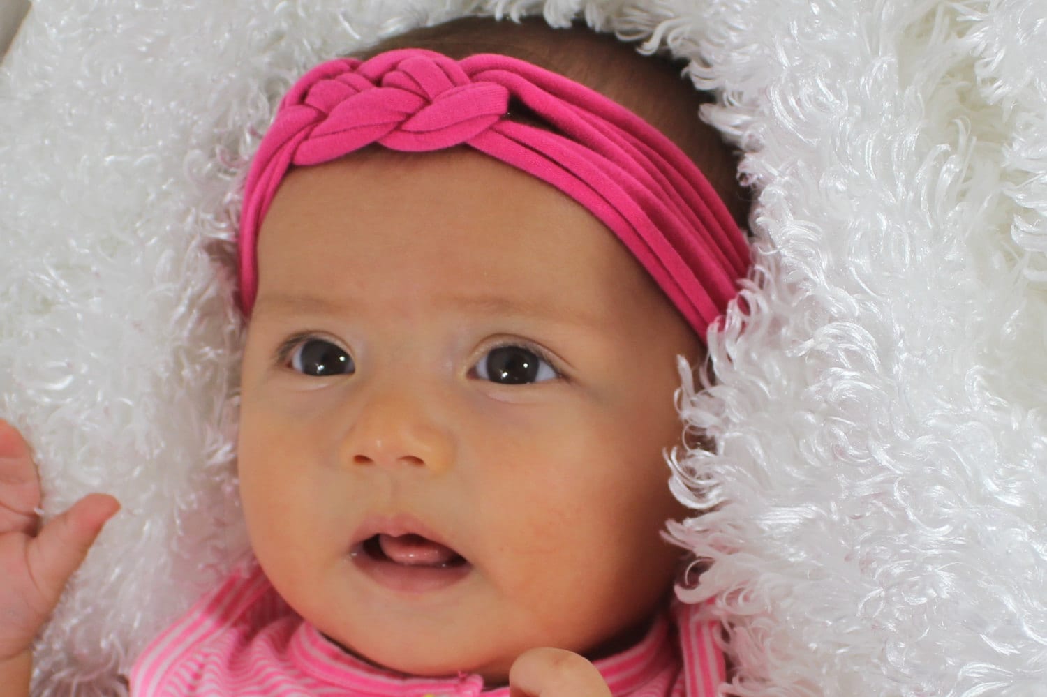 Baby Girl Headband Knot Headband Pink Headband Infant Etsy