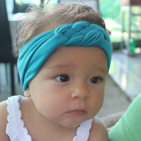 Baby Head Wrap Teal Headband Infant Headbands Blue Turban Etsy