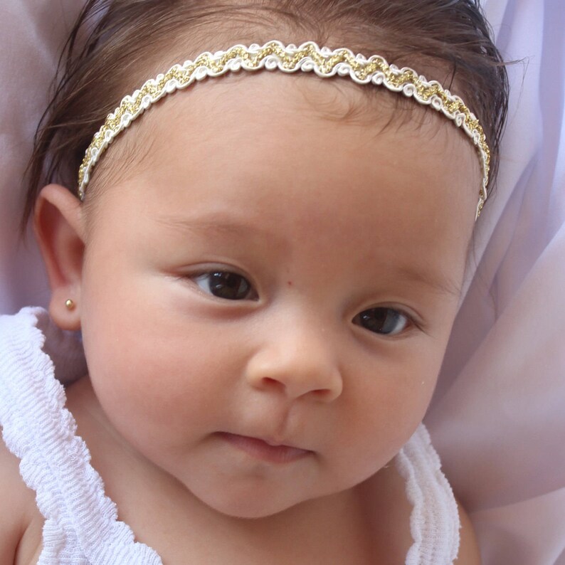 Baptism Headband Baby Headpiece Baby Headband Infant Etsy