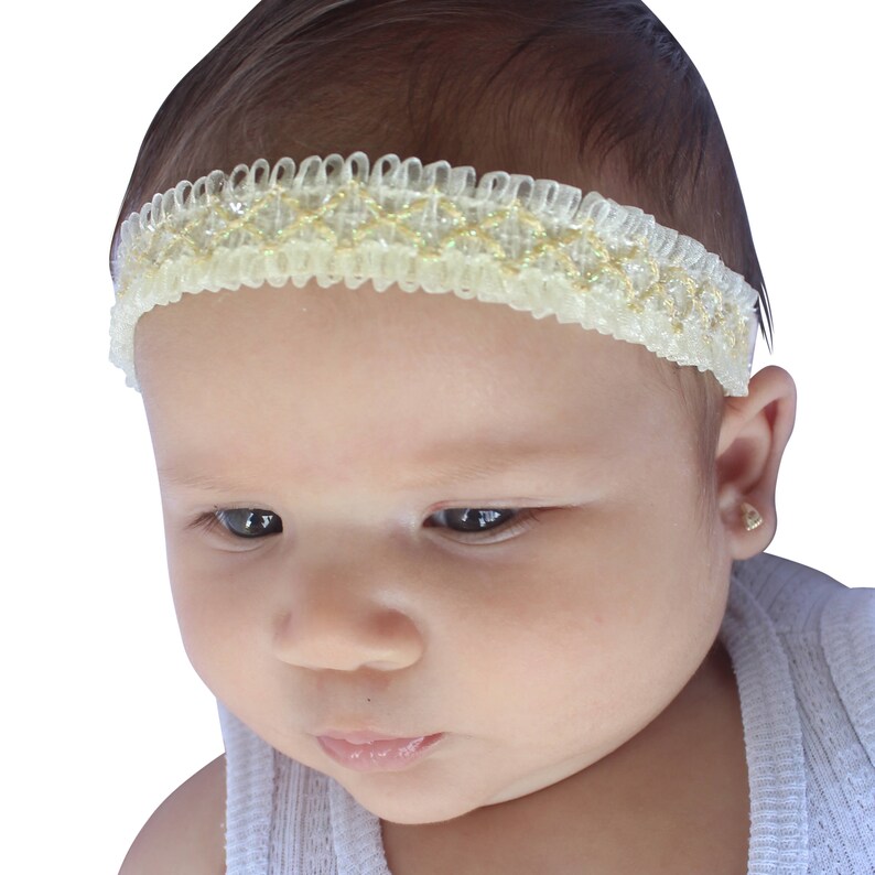 Baby headband Baby Headbands Headband for Babies Beige Headband Newborn Headband Baby Headpiece Ivory Headband Infant Headbands