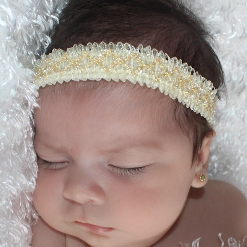 Baby headband Baby Headbands Headband for Babies Beige Headband Newborn Headband Baby Headpiece Ivory Headband Infant Headbands