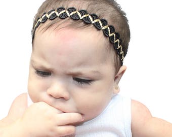 Black Headband, Baby Headband, Halo Headband, Black Halo Headband, Black Baby Headband, Black Headband Baby, Gold Headband, Infant Headbands