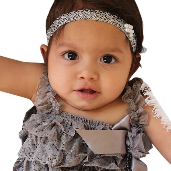 baby girl silver headband