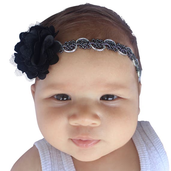 black newborn headband