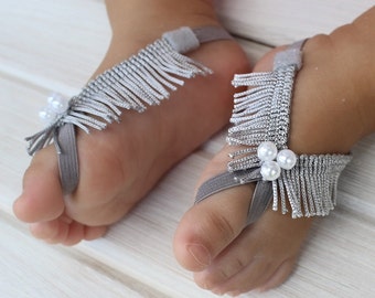 Silver Baby Sandals, Silver Sandals, Barefoot Sandals, Barefoot Baby, Baby Barefoot, Baby Accessories, Sandals For Babies