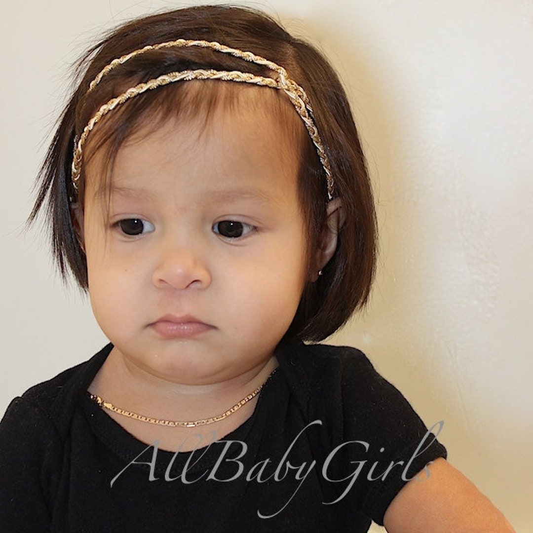 Gold Headband, Baby Shower Gift, Newborn Headband, Newborn Gift