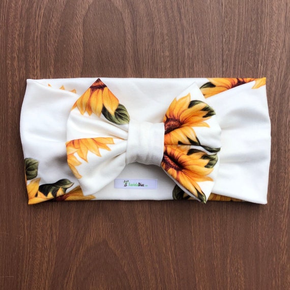 sunflower baby bow