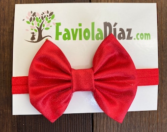 Bow Headband, Red Bow Headband, Baby Girl Headband, Red Headband, Bow Headband, Newborn Headband, Infant Headbands, Baby Accessories