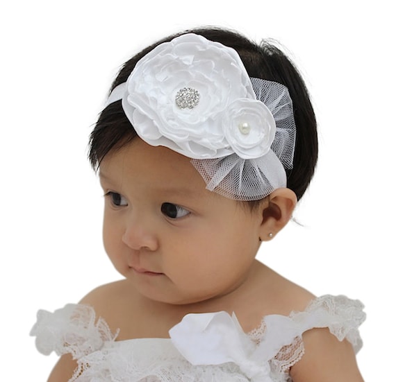 white headband for baby girl