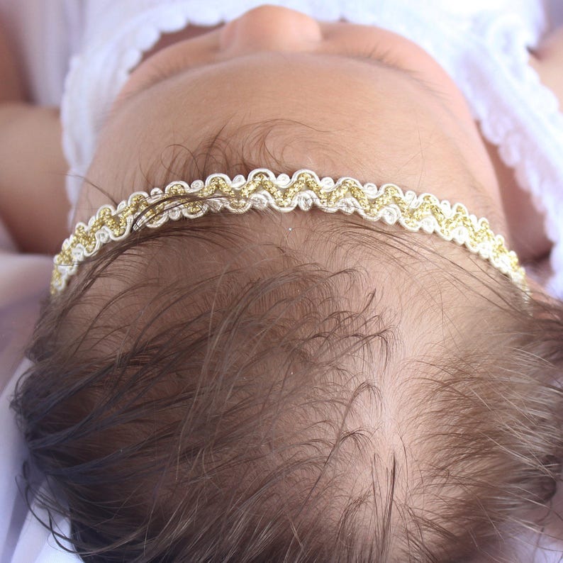 Baptism Headband Baby Headpiece Baby Headband Infant Etsy