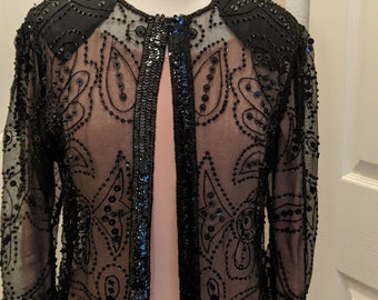plus size sheer evening jacket