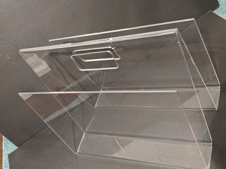 Vintage Acrylic Magazine Holder. Lucite Magazine Rack. MidCentury