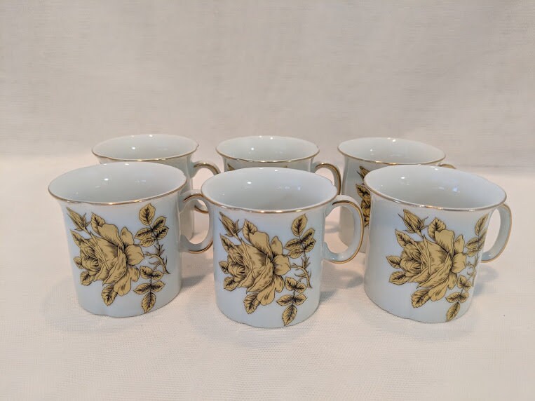Vintage Empress Haruta Japan Demitasse/Espresso cups. Gold Rose ...