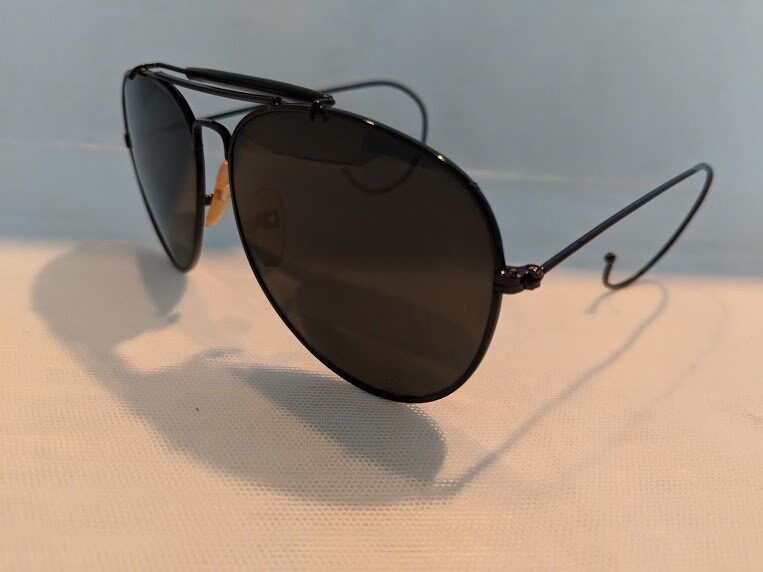 black large aviator sunglasses