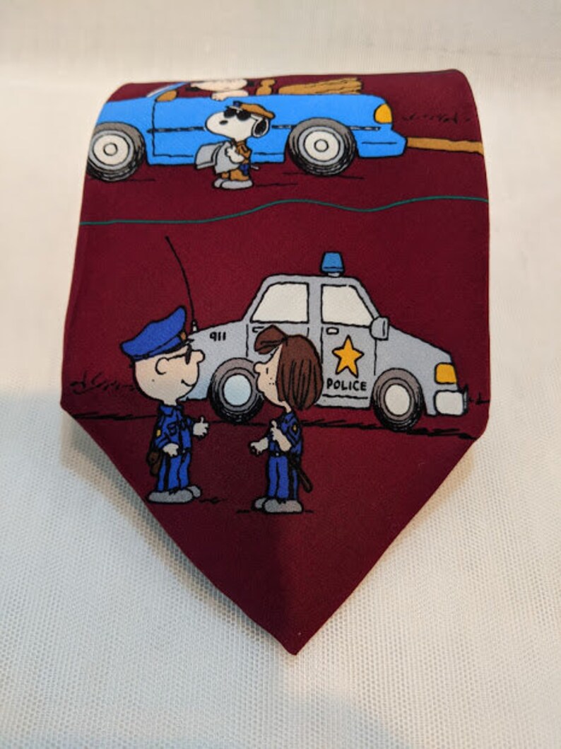 Peanuts All In A Day/'s Work Necktie Vintage Peanuts Novelty Necktie Novelty Necktie