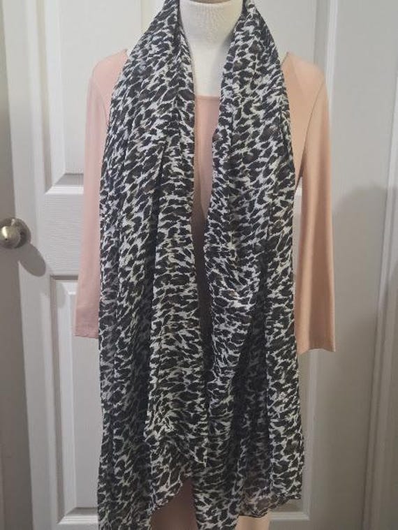 Vintage Women's Leopard Long Rectangular Scarf/Wr… - image 2