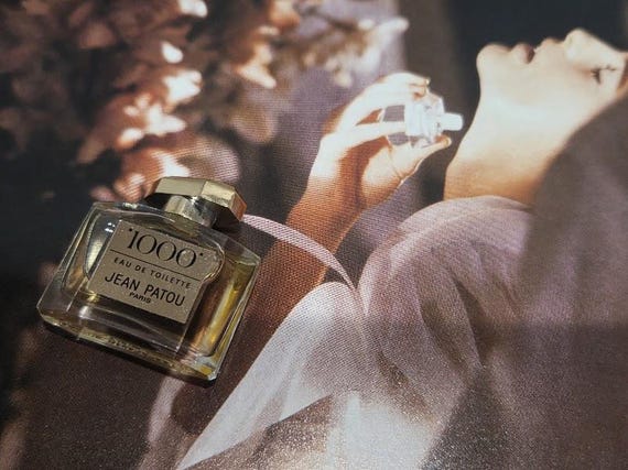 Jean Patou 1000 Miniature Eua De Toilette 3.5Mil 0.12 Fl Oz Glass Bottle. Paris France