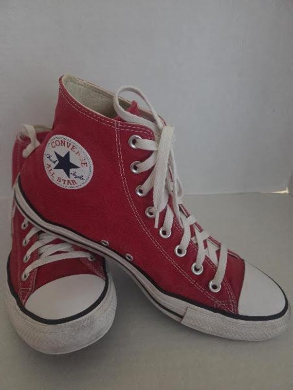 Converse All Star Chuck Taylor Red Unisex High Top Sneakers Men's size 10/ Women's 12