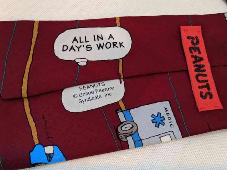 Peanuts All In A Day/'s Work Necktie Vintage Peanuts Novelty Necktie Novelty Necktie