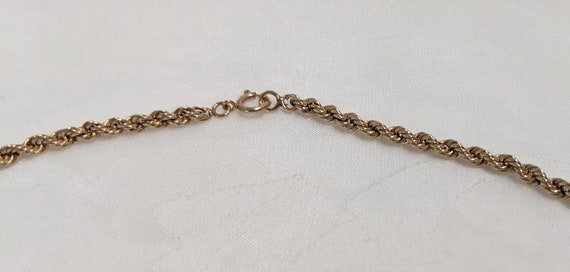 Solid 14K Yellow Gold Rope Chain.  18 Inch Gold S… - image 6