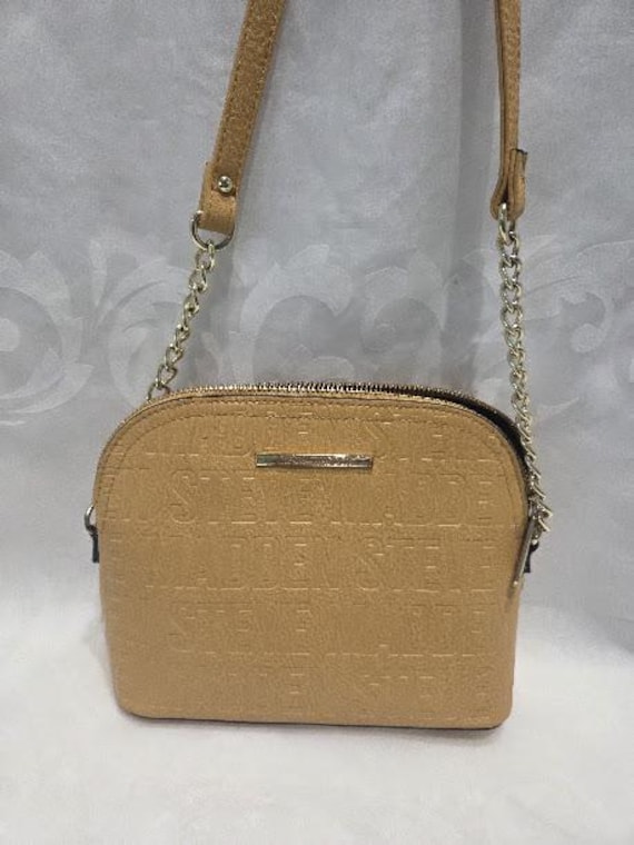 Steve Madden Cross Body Small Bag.  Mustard/Yellow Faux Leather Steve Madden Dome Shoulder Bag