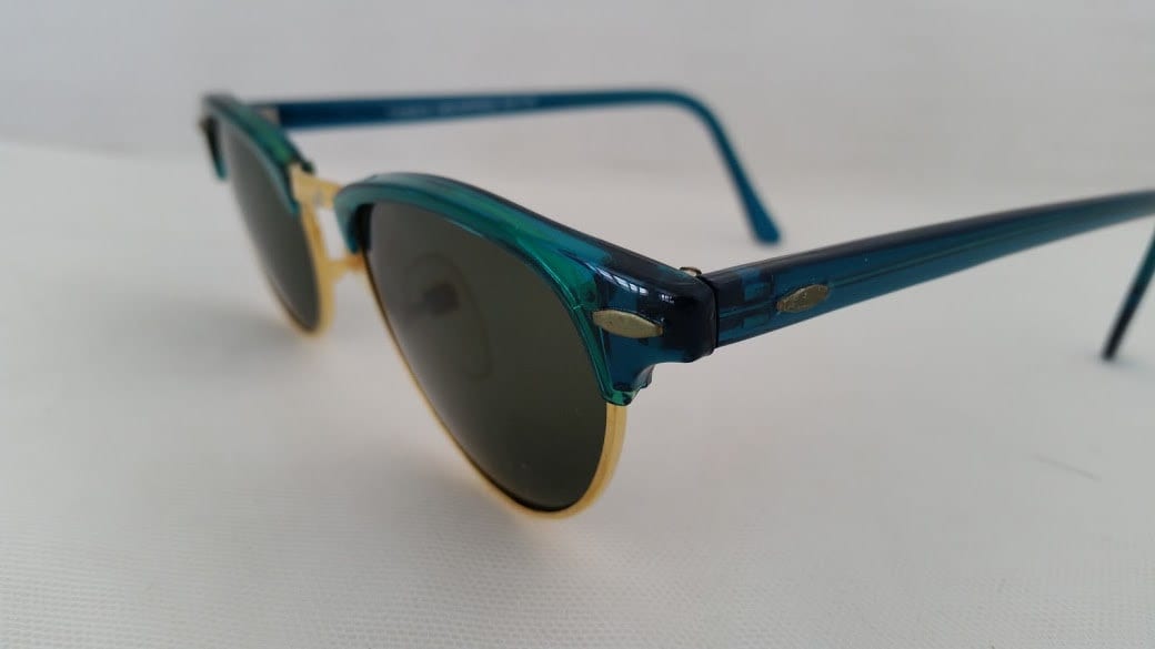 Vintage Teal Green Cats Eye Sunglasses. Cute Cats Eye Teal Sunnies