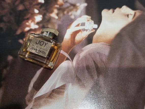 Joy Eau De Toilette Miniature Jean Patou Bottle 3.5 Mil /0.12 FL Oz Faceted Glass Bottle Made in France