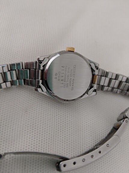citizen quartz two tone watch