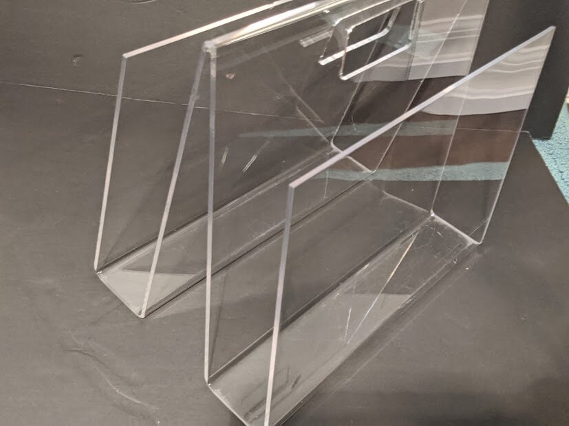 Vintage Acrylic Magazine Holder. Lucite Magazine Rack. MidCentury