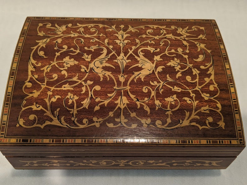 Vintage Original Sorrento Inlaid Wood Music Box. Italian Etsy