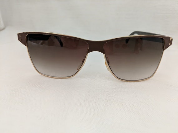 Vintage Sunglasses Gold Metal. Cool Large Hip Hop Shades. Vintage Large Brown /Gold Sunglasses. Large Gold Shades. DragonFly