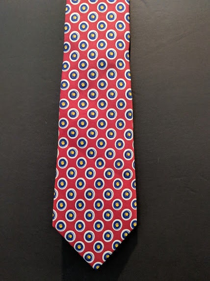 Vintage Authentic Ralph Lauren Tie. Ralph Lauren Red Ties With Navy ...