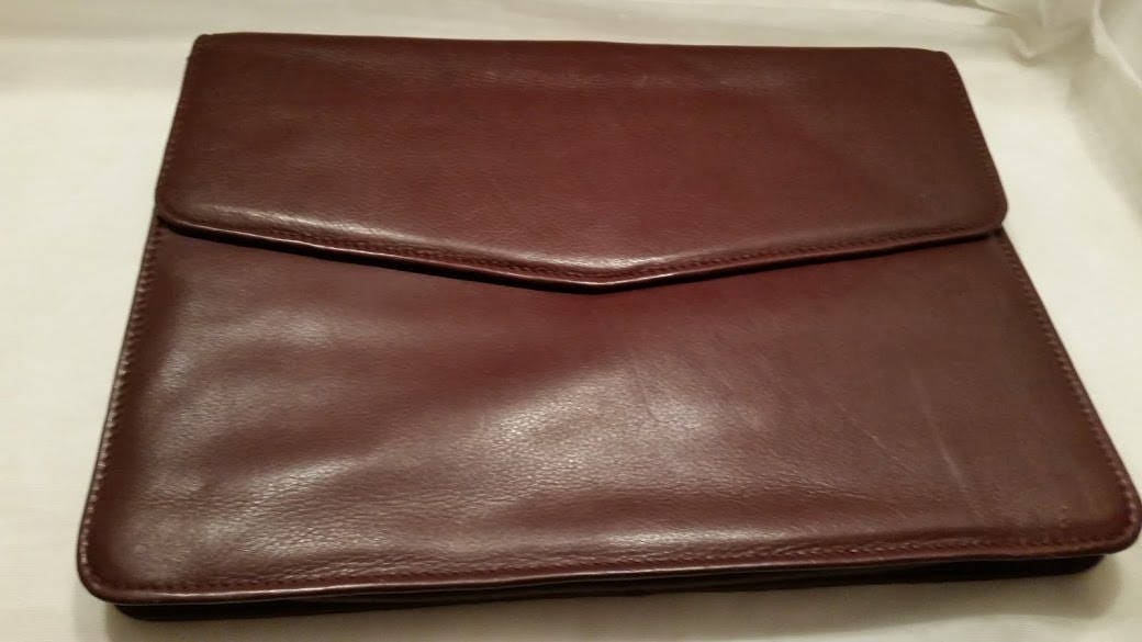 leather portfolio clutch
