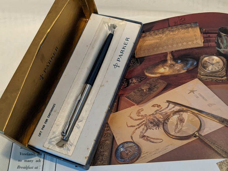 Vintage Parker Mechanical pencil . Navy & Silver Arrow Parker
