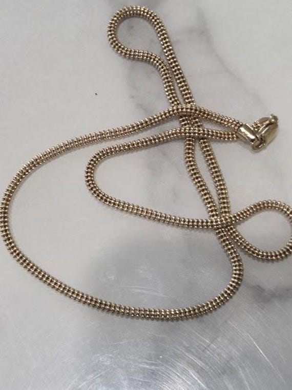 Popcorn Mesh 14K Yellow Gold Chain.  20 Inch Quad Ball Link Chain 14K made om Madrid Spain 10.8G 3mm.