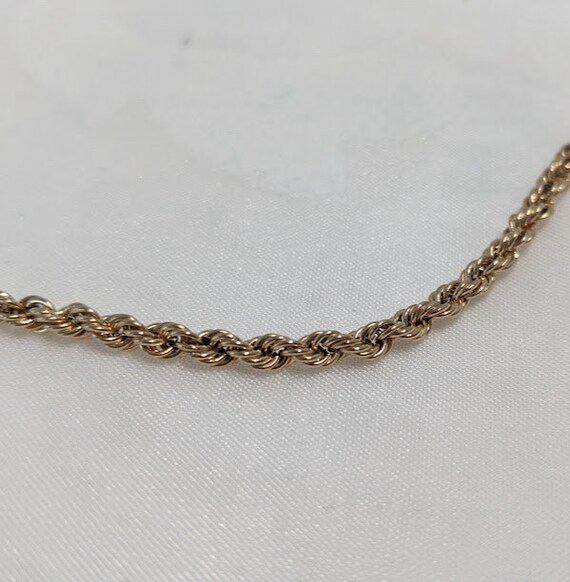 Solid 14K Yellow Gold Rope Chain.  18 Inch Gold S… - image 5