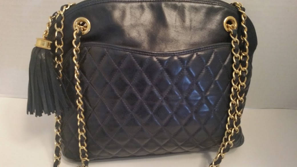 bally quilted bag