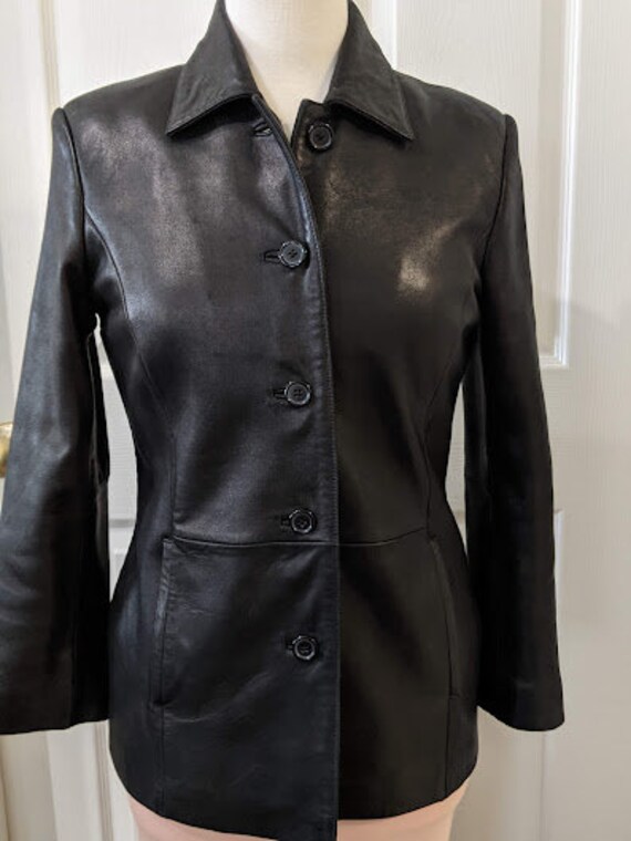 colebrook essentials leather coat