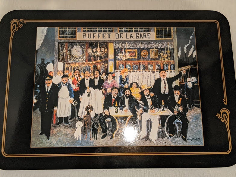 Vintage Guy Buffet Set of Four Placemats. La Belle Epoque Place mats