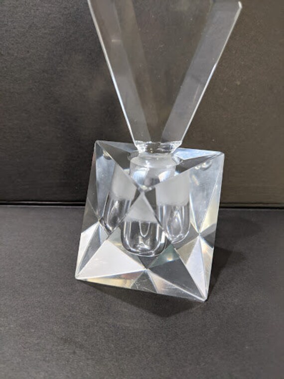 Mid Century Modern Heavy Crystal Perfume Bottle. … - image 4