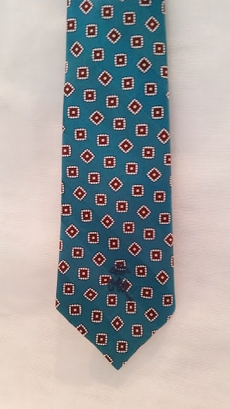 Vintage Countess Wara Neck Tie. Teal Blue Countess Wara Men's Tie ...